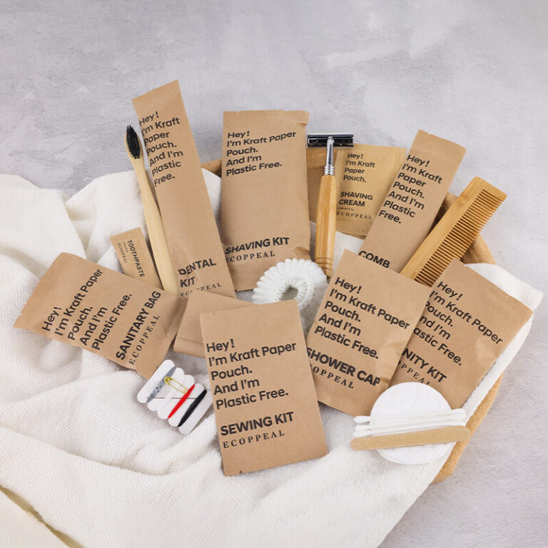 Custom Luxury OEM Disposable Biodegradable Eco Friendly Guest Toiletries Kit Hotel Amenities set