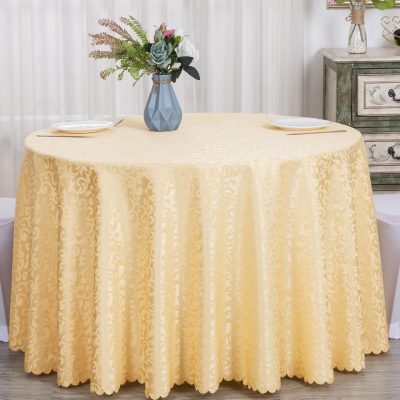 Jacquard Round Wedding Hotel Restaurant Decorative Table Cloth