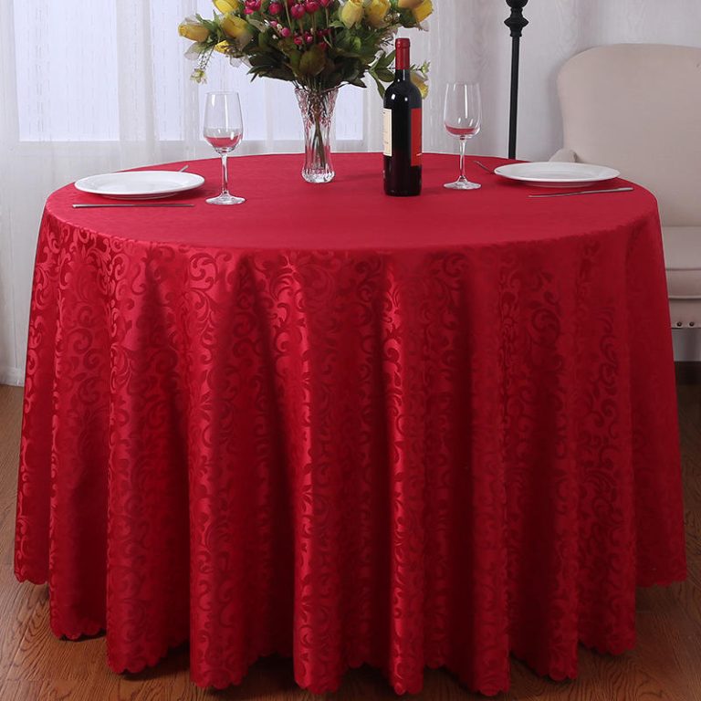 Jacquard Round Wedding Hotel Restaurant Decorative Table Cloth