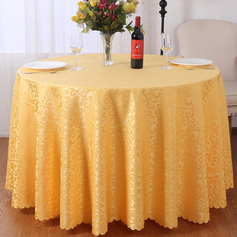 Jacquard Round Wedding Hotel Restaurant Decorative Table Cloth