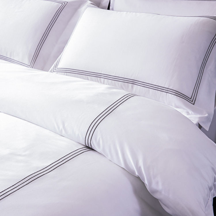 Luxury 5 Star hotel 400TC Embroidered Bed Sheets