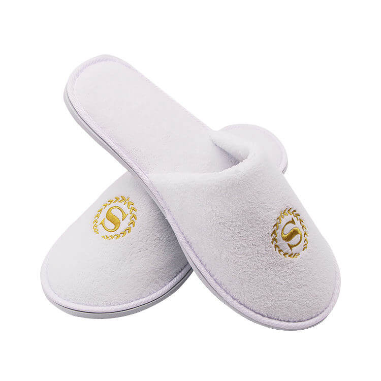 Luxury Coral Velour Hotel Disposable Slipper & Custom Logo