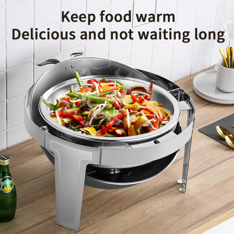 Stainless steel catering buffet chafing dishes visual oval for hotel supplies
