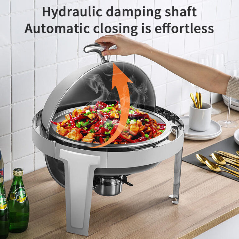 Stainless steel catering buffet chafing dishes visual oval for hotel supplies