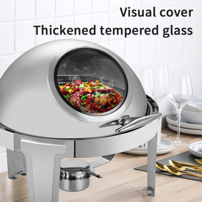 Stainless steel catering buffet chafing dishes visual oval for hotel supplies